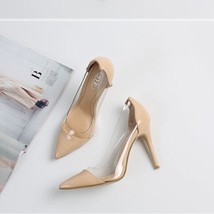 Women Shoes PVC Transparent High Heels apricot-8cm 37 - £25.13 GBP