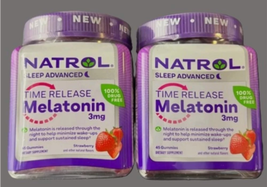 2x Natrol Time Release Melatonin Gummies, Sleep Support for Adults, 3 mg... - $14.84