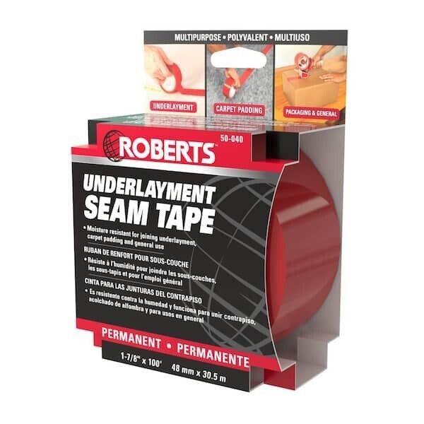 ROBERTS Seam Guard 1-7/8 in. x 100 ft. 48 mm x 30.5 m Underlayment Tape ... - $8.91