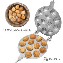 Walnut Cookie Mold Pastry Oreshki Nuts 12 Mold Skillet - USSR Maker 12 w... - $729.07 MXN