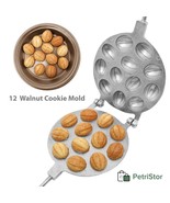 Walnut Cookie Mold Pastry Oreshki Nuts 12 Mold Skillet - USSR Maker 12 w... - £31.10 GBP