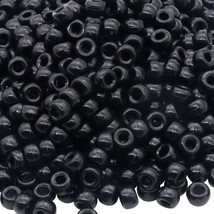 1000Pcs Pony Beads Bracelet 9mm Black Plastic Barrel Pony Beads for Neck... - $314.18 MXN
