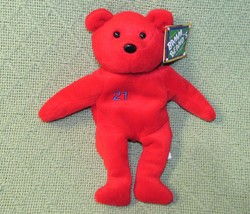 Sammy Sosa Vintage 1998 Bamm B EAN Os #21 Mlb Teddy Bear B EAN Bag Red Stuffed Plush - £7.08 GBP