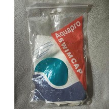 Vintage Swimcap Aquapro New Cream Bubble Texture Swimming Cap Chin Strap - £19.15 GBP