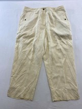 LizGolf Audra Women&#39;s 100% Silky Cropped Pants Size 8 High Rise - $7.92