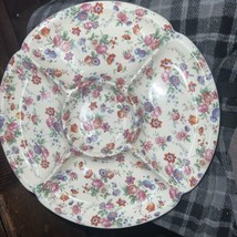 Vintage Dorset Cheery Chintz ErPhila Floral Divided Serving Tray/ Plate. Nice! - £19.65 GBP