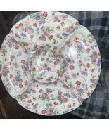 Vintage Dorset Cheery Chintz ErPhila Floral Divided Serving Tray/ Plate.... - $24.99