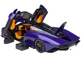 McLaren Speedtail Lantana Purple Metallic with Black Top and Yellow Interior - $603.21 CAD