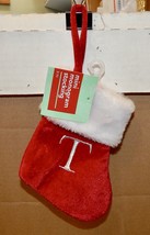 Christmas Monogram Mini Stockings You Choose The Letter 7&quot;x 5&quot; Plush Sof... - £2.98 GBP