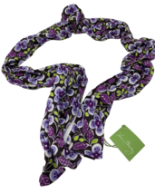 NWT Vera Bradley Plum Petals Knitted Scarf  7.5&quot; W x 69&quot; L - $18.99