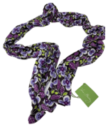 NWT Vera Bradley Plum Petals Knitted Scarf  7.5&quot; W x 69&quot; L - $26.05 CAD