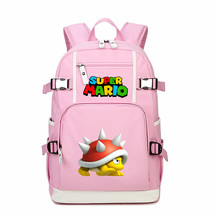 Super Mario Kid Backpack Schoolbag Bookbag Daypack Pink Large Bag B - £30.89 GBP