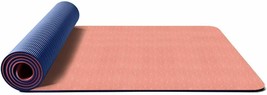 ELCM Essentials Premium Exercise Yoga Mat High Density Pink+Dark Blue - £21.89 GBP