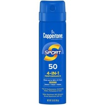 Coppertone SPORT Sunscreen Spray SPF 50 Broad Spectrum Travel Size 1.6 Oz 2 Pk - £11.02 GBP