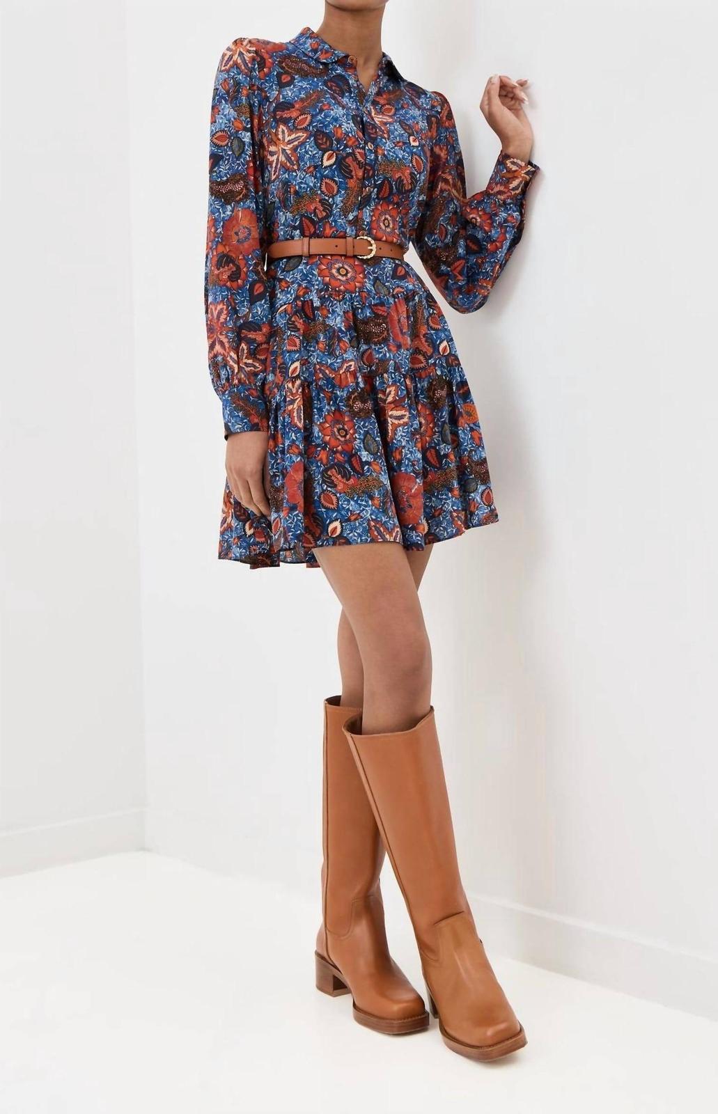 Ulla Johnson Aliya Floral Print Mini Dress Clematis - $346.00