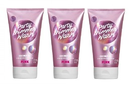 Victoria&#39;s Secret Pink Party Shimmer Wash with Coconut Oil - Lot of 3 - £23.96 GBP