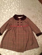 Mothers Day Little Bitty dress Size 2T brown pink plaid holiday girls - £11.21 GBP