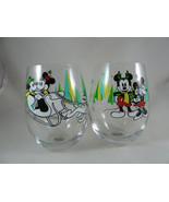 Disney Mickey Minnie Mouse &amp; Pluto Christmas Drinking Glasses Unused - £10.82 GBP