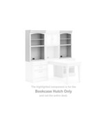 Kanwyn - Whitewash - Bookcase Hutch - $5,409.89 MXN