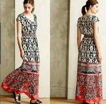 Anthropologie Vanessa Virginia Chennai Dress 2 Silk Batik Coastal Tribal... - £40.01 GBP