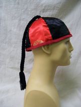 Mandarin Costume Cap Hat Chinese Headpiece w/ Top Tassel Braid Emperor M... - $12.41 CAD