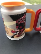 2 Vintage Coca-Cola Disney All-Star Resorts Plastic Sipping Mugs With Lids - £8.13 GBP