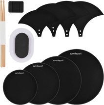 Drum Mute Pads 11 Pieces With Cymbal Pad And Hi Hats Set Pad, Foam Drum, 16&quot; - $42.99