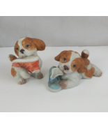 Vintage Homco Set Of 2 Cocker Spaniel Puppy Dog Figurines #1405 - $11.87