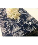 NAVY NAUTICAL MAPS Table Runner or Napkin or Placemat,  blue runner,  Sh... - €17,37 EUR