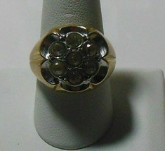 18K HGE ESPO Floral Rhinestone Ring - $23.76