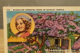 Vintage Linen Postcard Souvenir Shirley Temple Bingalow Dressing Room Studio - £7.87 GBP