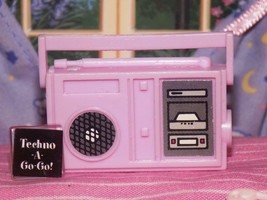 Light Pink stereo boombox radio cd lot fits Fisher Price loving family dollhouse - £3.88 GBP