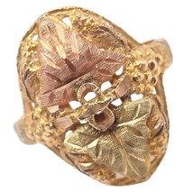 Vintage Estate 10k Multi Color Black Hills Gold Ring sz 5.5 - $350.00