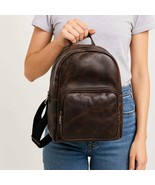 Leather Backpack – Small Vintage Crossbody Rucksack, Handmade Bag for Wo... - $3,659.40 MXN