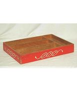 Wooden Red Finger Jointed Utensil Holder Vintage 50's MCM USA - $39.59