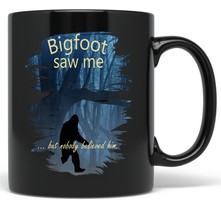 PixiDoodle Sasquatch Bigfoot Believer Coffee Mug (11 oz, Black) - £20.53 GBP+