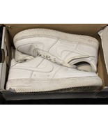 Nike Air Force 1 Low Triple White Boys Size 5Y Sneakers Leather 314192-117 - $749.88 MXN