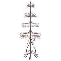 Zaer Ltd. 85&quot; Tall Elegant Metal Display Stand with Hooks London 1820&quot; (Antique  - £369.81 GBP