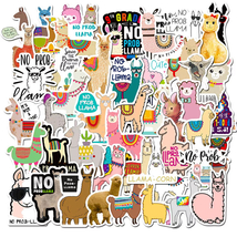 50pcs Cute Alpaca Sticker Pack For Water Bottle,Laptop,suitcase,Journaling - $11.99