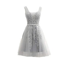 Kivary Short Knee Length V Neck Tulle Corset Homecoming Prom Evening Dre... - $65.33