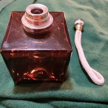 Lampe Berger Glass Bottle Amber Wick Air Cleaner Freshener Collectible - $28.05
