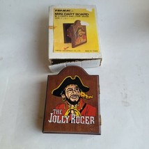 Vintage Jolly Roger Pirate Formac Wooden Mini Cork Dart Board Game w/ 3 darts - £31.06 GBP