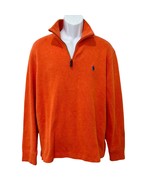 Polo Ralph Lauren Orange Quarter Zip Lightweight Long Sleeve Pullover Sz... - $39.44