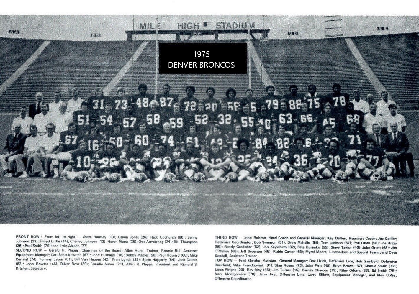 Primary image for 1975 DENVER BRONCOS 8X10 TEAM PHOTO PICTURE NFL FOOTBALL