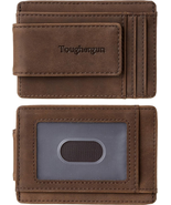 Slim Minimalist Wallet for Men with Magnetic Money Clip Leather Wallet, ... - $19.70 CAD