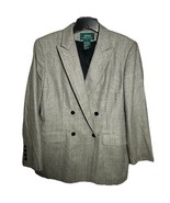 Ralph Lauren Women’s Herringbone Blazer Wool Silk Lined Career Suit Jack... - $87.90 CAD