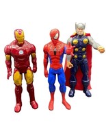 Marvel Avengers Lot Titan Hero 12&quot; Figures Thor, Iron Man, Spiderman. - £11.64 GBP