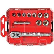 CRAFTSMAN Socket Set with Ratchet, SAE, 3/8-Inch Drive, 11-Piece (CMMT12... - €34,60 EUR