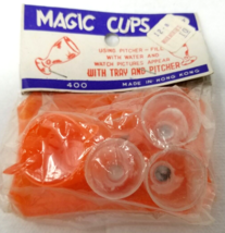 Magic Cups Magic Trick Tray Pitcher 1970s Plastic Hong Kong New - £14.90 GBP