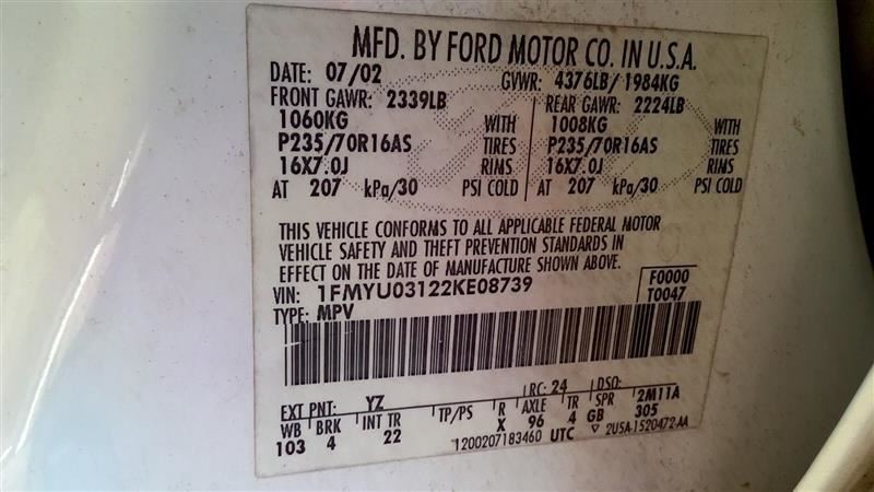 Radiator Fan Motor Fan 6 Cylinder Fits 01-04 MAZDA TRIBUTE 103680426 - $188.09